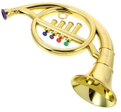 ifundom 1Pc Modello Di Corno Corno Simulato Giocattolo Per Bambini Strumenti Musicali Giocattoli Bambini i i Per Simulato Francese Prop Per Le