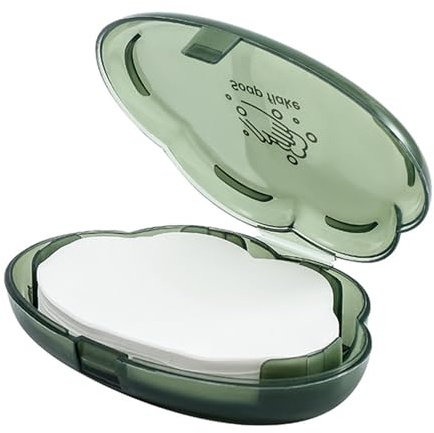 Lot de 50 feuilles de savon portables pour voyage - Forme pratique - Comprimés de savon - Solution de lavage des mains - Flocons de savon de randonnée