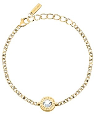 TRUSSARDI Bracciale Donna in Acciaio, Cristalli, Collezione T-LOGO - TJAXC113