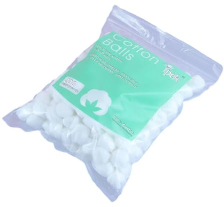 di cotone – Palline di cotone bianco | Palla di lana morbida per bambino | Pulizia delle ferite | Strumento di pulizia del trucco assorbente leggero per esigenze domestiche, uso quotidiano, casa