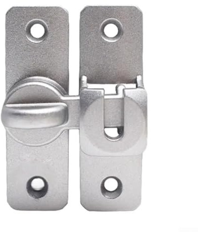 Cerradura de puerta corredera de aluminio para mayor seguridad y fácil operación (plateado)