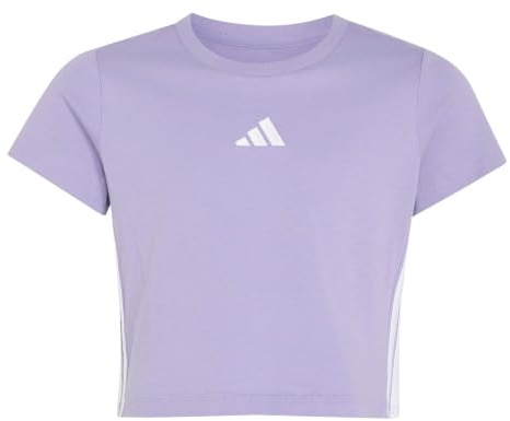 adidas Niñas Essentials Logo Shirt, Magic Lilac/White, 13-14 Years