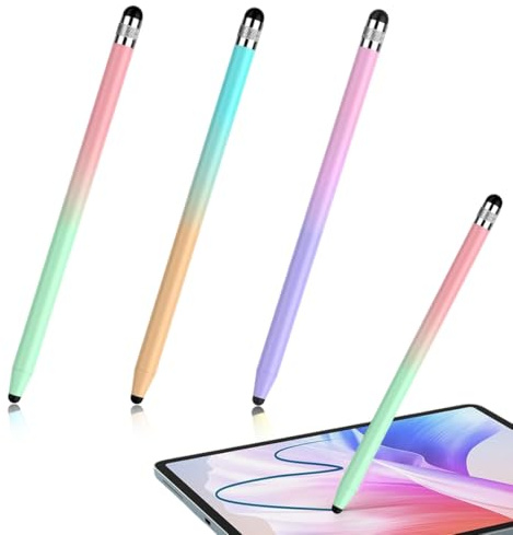 3 Pezzi Penne per Tablet, Penna Stilo per Touch Screen 2 in 1, per tutti gli smartphone/tablet Samsung i-Phone i-Pad