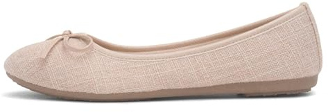 Lilley Womens Beige Bow Ballerina Slip On Shoe - Size 7 UK - Beige