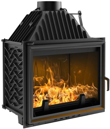 Caminetto in ghisa KRATKI AMELIA 21 kW Ø200, inserto a legna ad alta potenza, EcoDesign BImSchV 2, camino a legna robusto ed efficiente per grandi ambienti