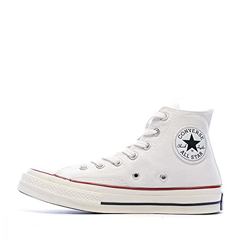 Converse Chuck Taylor 70 Hi, Sneakers Basses Mixte Adulte, Multicolore (White/Garnet/Egret 102), 43 EU