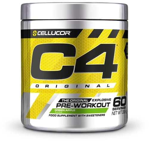 C4 Original Beta Alanine Sports Nutrition Bulk Pre Workout Powder for Men & Women | Best Pre-Workout Energy Drink Supplements | Creatine Monohydrate | Green Apple | 60 Servings