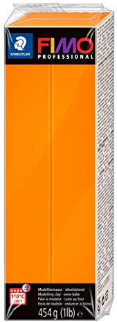 STAEDTLER-8041-4 ST Pasta de modelar de endurecimiento al horno, Color naranja (8041-4)