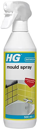 HG Mould Spray & Remover for Kitchen / Bathroom Tiles, Grout & Sealer 500ml (3 Sprays)