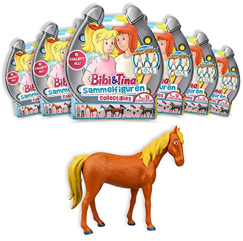 CRAZE Bibi und Tina Spielzeug Figuren 6er Multipack - Spielfiguren zum Sammeln und Tauschen, Pferde Spielzeug 41260
