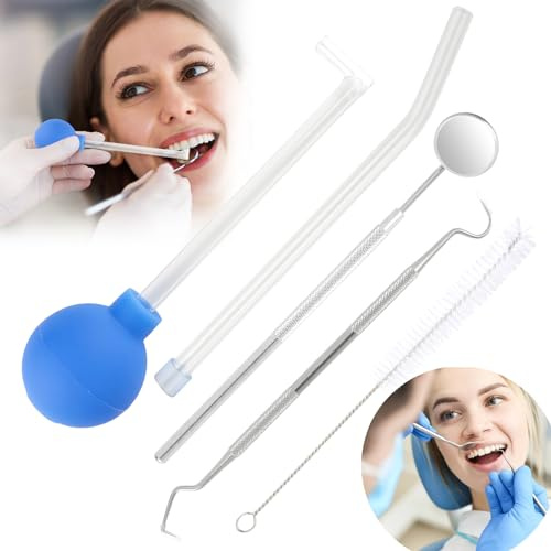Tonsillenstein Entferner, Mandelsteine Entfernen Werkzeug, Mandelsteine Schröpfglas, Tonsil Stone Remover Tools mit t Mundspiegel Reinigungsbürste Zahnsteinentferner für Einen Frischen Atem, Oral Care
