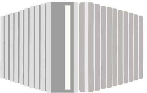 PATIKIL 22 Pcs Outils de Lecture pour Dyslexie Gris | 2 Tailles de Bandes de Suivi de Lecture Guidée avec Bande Transparente Superposition Colorée, Marque-pages de Surlignage