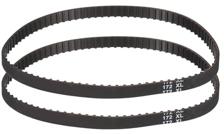 sourcing map 2 cinghie dentate 172XL 037 a 86 denti, in gomma, larghezza 0,9 cm, passo 0,5 cm, cinghie di ricambio meccaniche