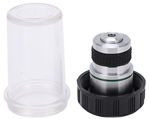 Lente Objetivo acromático Rosca de 20 mm Objetivo de microscopio de Alta Potencia Imagen Clara Cuerpo de Metal para microscopio biológico Uso en Laboratorio Aleación de Aluminio (20/0,40)