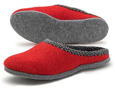 Chausson feutre marche rouge - 37/38 EU