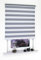 Liedeco® Rollo, Fenster Rollo, Kettenzug-Rollo / 122 x 180 cm (Breite x Höhe), Streifen lichtgrau/Stoff mit Dekor, Verdunkelnd, Abdunkelnd, Blickdicht/Breiten 60-200 cm/Variable Montage möglich