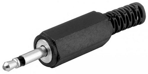 CABLEPELADO Conector Audio Jack Mono Macho TS 3.5 mm | Tipo de Soldadura DIY | Apto para Receptor AV, Sistema de Automóvil, Emisores IR | Negro | PVC