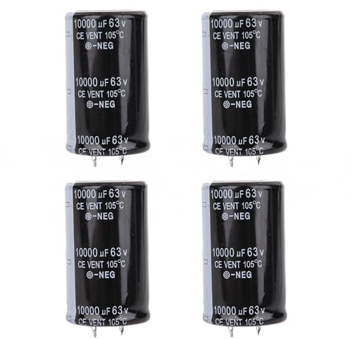 4 delar Audioelektrolytkondensator 10000uF 63V Ljudförstärkare Elektronisk komponent 30 * 50mm för isolering av DC-koppling Bypassfiltrering etc.