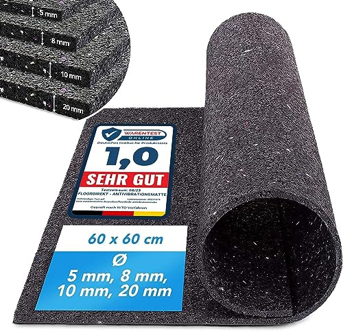 casa pura High-Efficiency Anti-Vibration Mat for Washing Machines, Speakers and Flooring, Can Be Cut to Size, Quality Product from Germany (62.5 x 1000 cm, 10 mm)