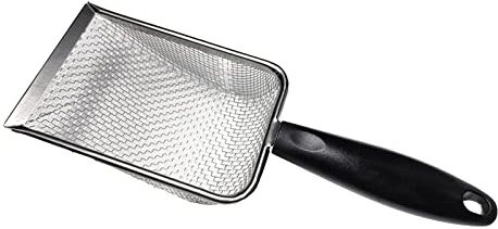 MONOJLY Reptile Sand Stainless Steel Fine Mesh Reptile Substrate Metal Sand Shovel Terrarium Substrate Durable Litter Cleaner