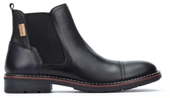 Pikolinos York Botines Hombre | en Cuero | Plantilla Extraíble en Color Negro