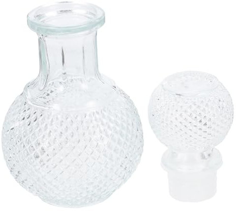 DONFAMDS Distributeur de Liqueur Verre Décanteur à Whisky Bouchon Carafe Décorative pour Brandy Whisky Accessoire Élégant pour Bar