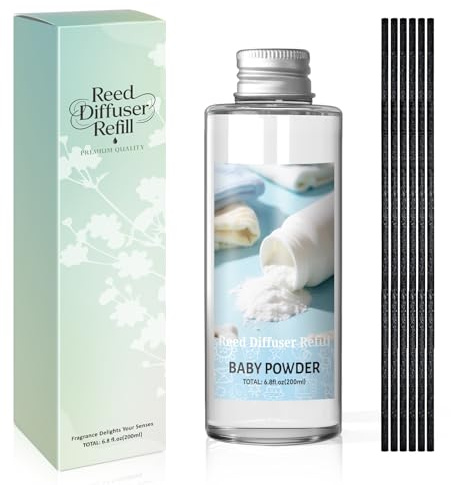 SCENTORINI Diffusore Profumo Ambiente, Profumo di Talco per Bambini 200ML Ricarica Diffusore di Olio Essenziale di fragranza per la casa per Bagno per Camera, Bagno, Ufficio e Decorazione Interna
