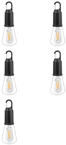 Wesafrae 5X Outdoor LED String Light with Hook 400MAh Type-C USB Bulb 3 Modes Waterproof Camping Lantern Hanging Tent Light-T02