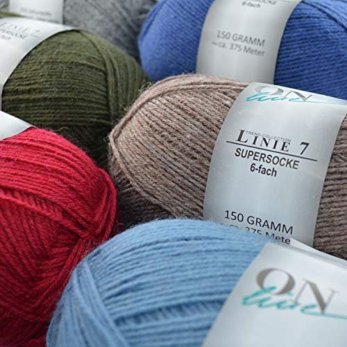 ONline Supersocke Linie 7 Uni 6-fach 28 - petrolblau