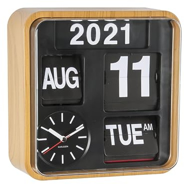 Karlsson - Orologio da parete con calendario a palette Wood