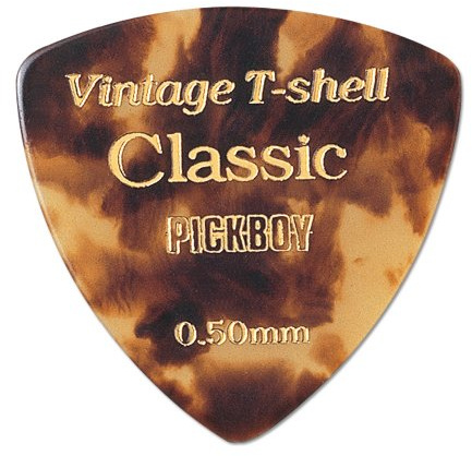 Pickboy Vintage Pick, Classic T-Shell Triangle, Cellulose, 0.50mm, 10 picks
