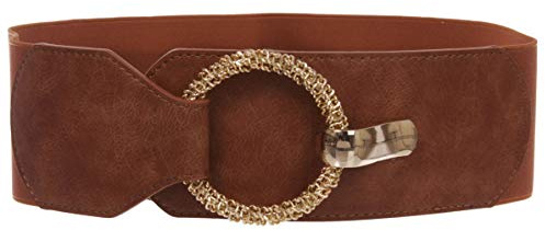 Beltiscool Ceinture élastique tendance pour femme 75 mm, peau, S/M 27-30