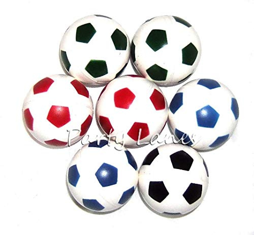 5 x Bouncy Footballs - Jet Ball Boys & Girls Party Bag Filler Gift Rubber Extra Bouncy Fun 32-35mm Medium (Pack of 5 Assorted)