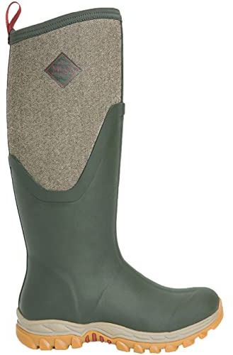 Muck Boots Women's Arctic Sport II Tall Fleece Lined Waterproof Pull on Boot, Olive, 6