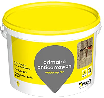 Primaire anti-corrosion des armatures 2kg, prêt à l’emploi,Weberep fer, WEBER
