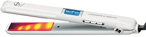 SHE Piastra Infrarossi per Capelli, WHITE DEVIL, Ferro per Capelli, 2,5 cm, Ceramica, Tormalina o Titanio