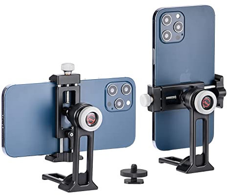 SUNWAYFOTO CPC-06 Soporte para teléfono Celular Tridpod Soporte Adaptador para Movil Tripode Smartphone de Abrazadera para teléfono Inteligente con Soporte de Zapata fría 1/4 Hilo Arca Swiss Placa