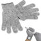 Gants Anti Coupure Protection de Sécurité Niveau 5. Gants de Travail pour Cuisine Bricolage Jardinage. Résistants Aux Coupures Pour Protection des Mains. (L - 24 cm)