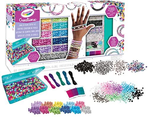 CRAYOLA Creations - Súper Set Letras y Joyas, para Crear Muchas Pulseras Personalizadas, Actividad Creativa y Idea de Regalo per Niñas, 04-2922