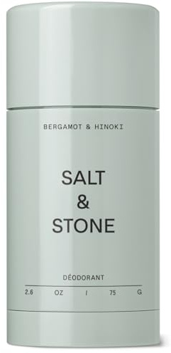 SALT & STONE Aluminum Free Deodorant | Extra Strength 48 Hour Protection for Women & Men | Made with Seaweed Extracts, Niacinamide & Prebiotics (Bergamot & Hinoki)