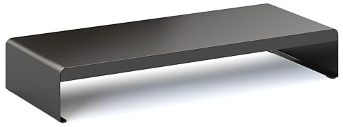 RICOO rehausseur ecran, FS0121 Modèle, Support de Moniteur en Acier Robuste pour Ordinateur, PC, TV - 50 x 20,2 x 8,2 cm - Charge Max. 20 Kg