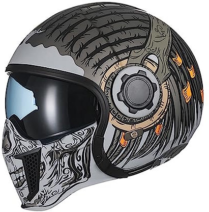 Integral-Crash-Jet-Helm, Integral-Motorradhelm, Motorrad-Integralhelm mit interner Sonnenblende, Herren- und Damenhelme, DOT- und ECE-geprüft E,M53-54CM