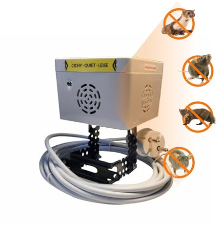 ANTIMARDER LUBERDA Marderschutz Silent Light | Hermetisch, ideal für Dachboden, Loft | Wirkt auf 5 Seiten rundum und nach unten | Stromversorgung 230V