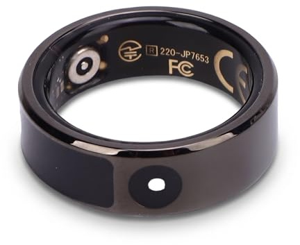 Zunate Smart Ring, Pekskärm Display Fitness Tracker med Fjärrkontroll för Smartphone, 50m Vattentät för Sport och Hälsoövervakning (10#)