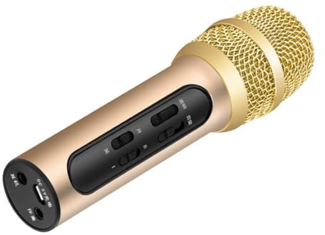 iplusmile Micrófono Profesional de Mano para Karaoke y Streaming Micrófono Condensador para Móvil y Ordenador Ligero y Duradero para Fiesta Conferencias y Actuaciones Escenario