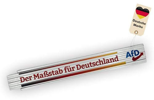 FlagShipper AfD Zollstock 2 Meter – Alternative für Deutschland AfD Partei Fanartikel Wahlkampf Zubehör Bundestagswahl Landtagswahl Demonstration - (1 Stück, Der Maßstab für Deutschland)
