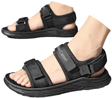 YOSUWOAI Sandalias descalzas para hombre, sandalias de trekking con pies anchos, sandalias de playa con plantilla suave, al aire libre, trekking, sandalias descalzas, sandalias de senderismo para