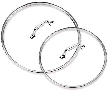 All-Clad HA1 Hard Anodized Nonstick Glass Lid Set 10, 12 Inch Pots and Pans, Cookware Black