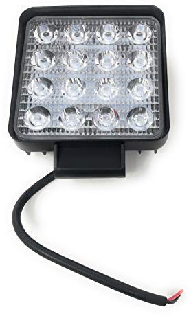 EACH ITALY Faro 48W PROFONDITA Auto Barca Fuoristrada 12V Quadrato 16 LED 6000K IP67 Slim