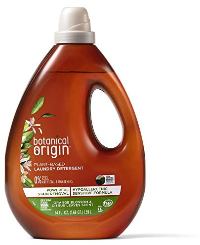 Botanical Origin Plant-based Laundry Detergent Orange Blossom and Citrus Leaves, 54 oz (72 loads)